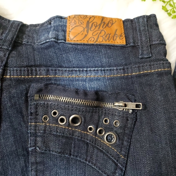 NWOT Soho Babe Grommet Zip Pocket Denim Jeans - Picture 4 of 8